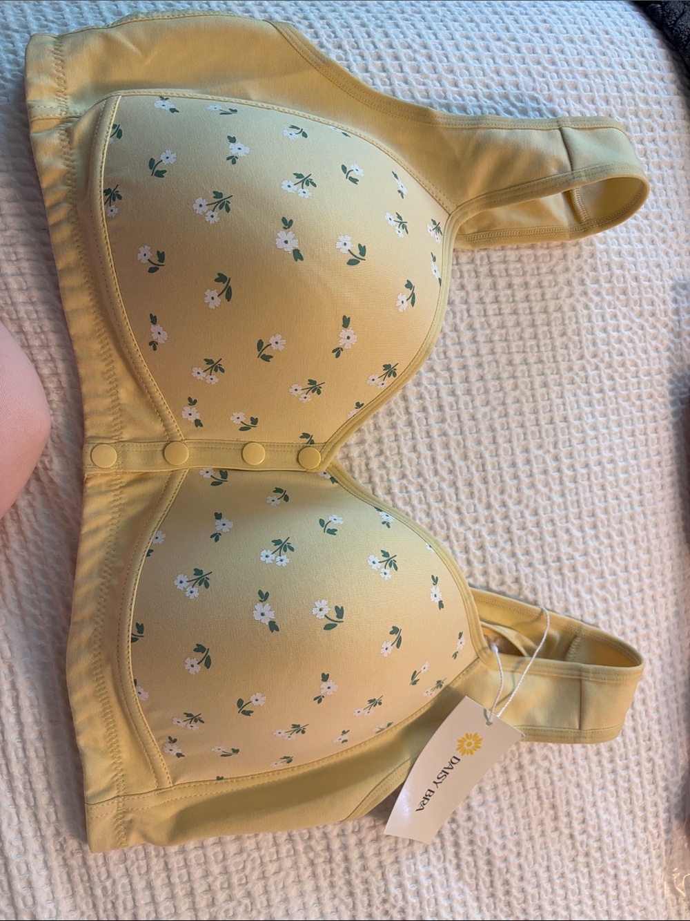 Daisy Lemon Yellow Floral Smooth-Cup Bra